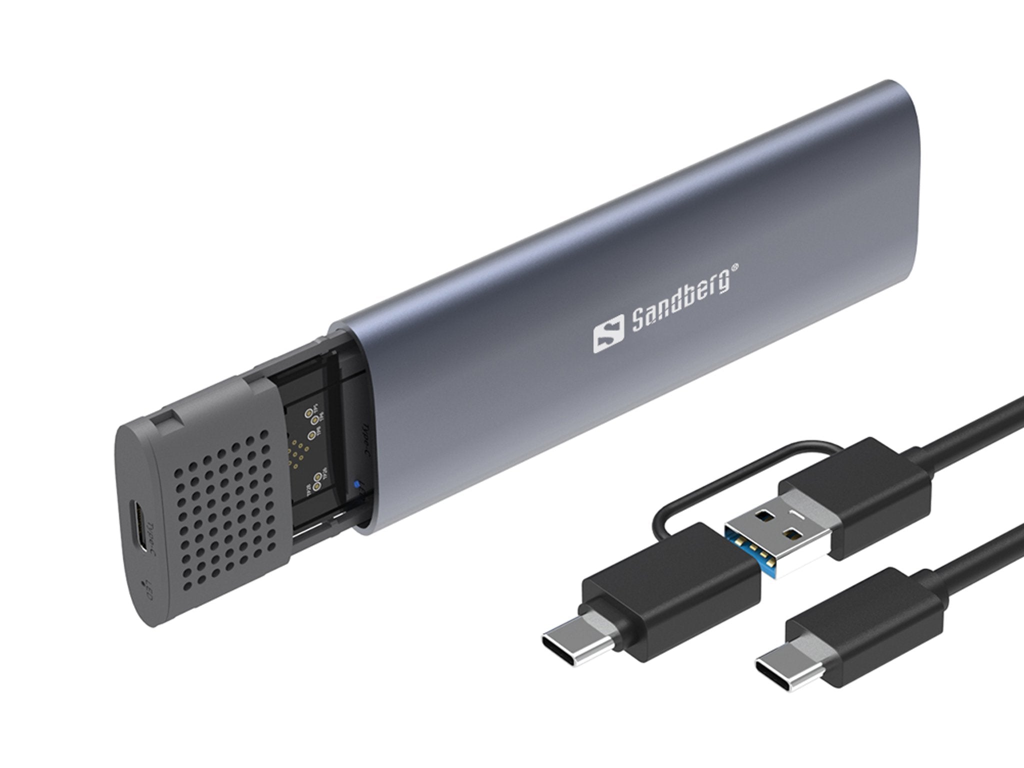 EAN 5705730136399 - Sandberg 136-39 caja para disco duro externo Caja externa para unidad de estado sólido (SSD) Negro M.2 imagen 4