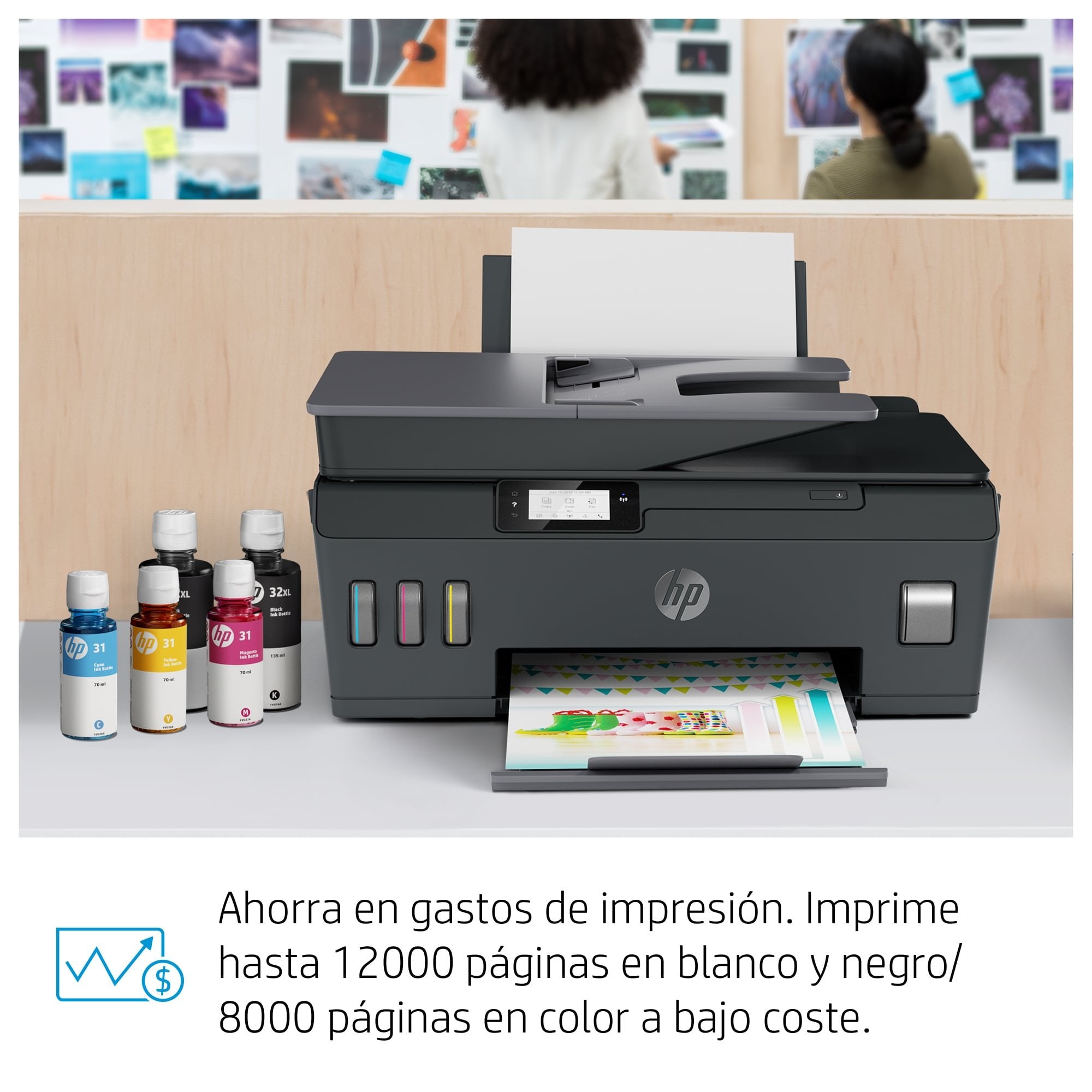 Multifunción Recargable Hp Smart Tank Plus 655 Wifi Fax Negra