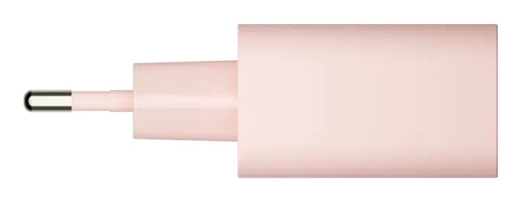 Dbramante1928 Re-Charge Adaptador De Corriente 20 Vatios 2 Conectores De Salida (Usb-C Usb) Rosa Europa