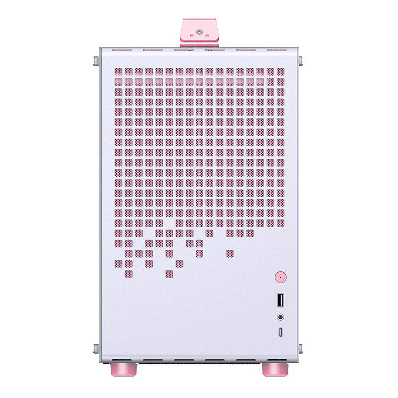 Jonsplus Z20 Micro-Atx Gehäuse, Mit Tragegriff - Blanco/Rosa