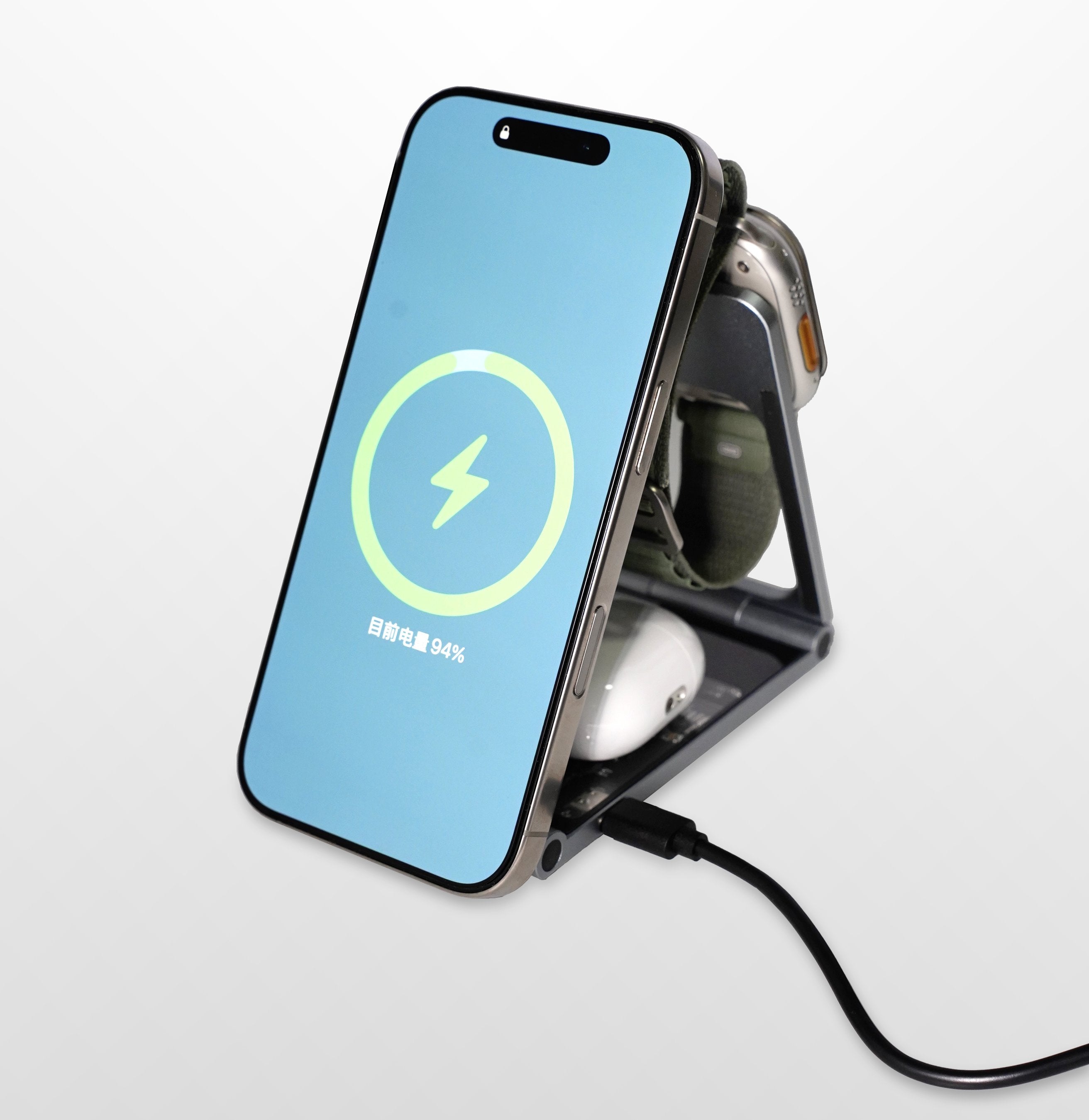 EAN 7333048065032 - Deltaco QI-1047 cargador de dispositivo móvil Auriculares, Smartphone, Reloj inteligente Negro, Gris USB imagen 8