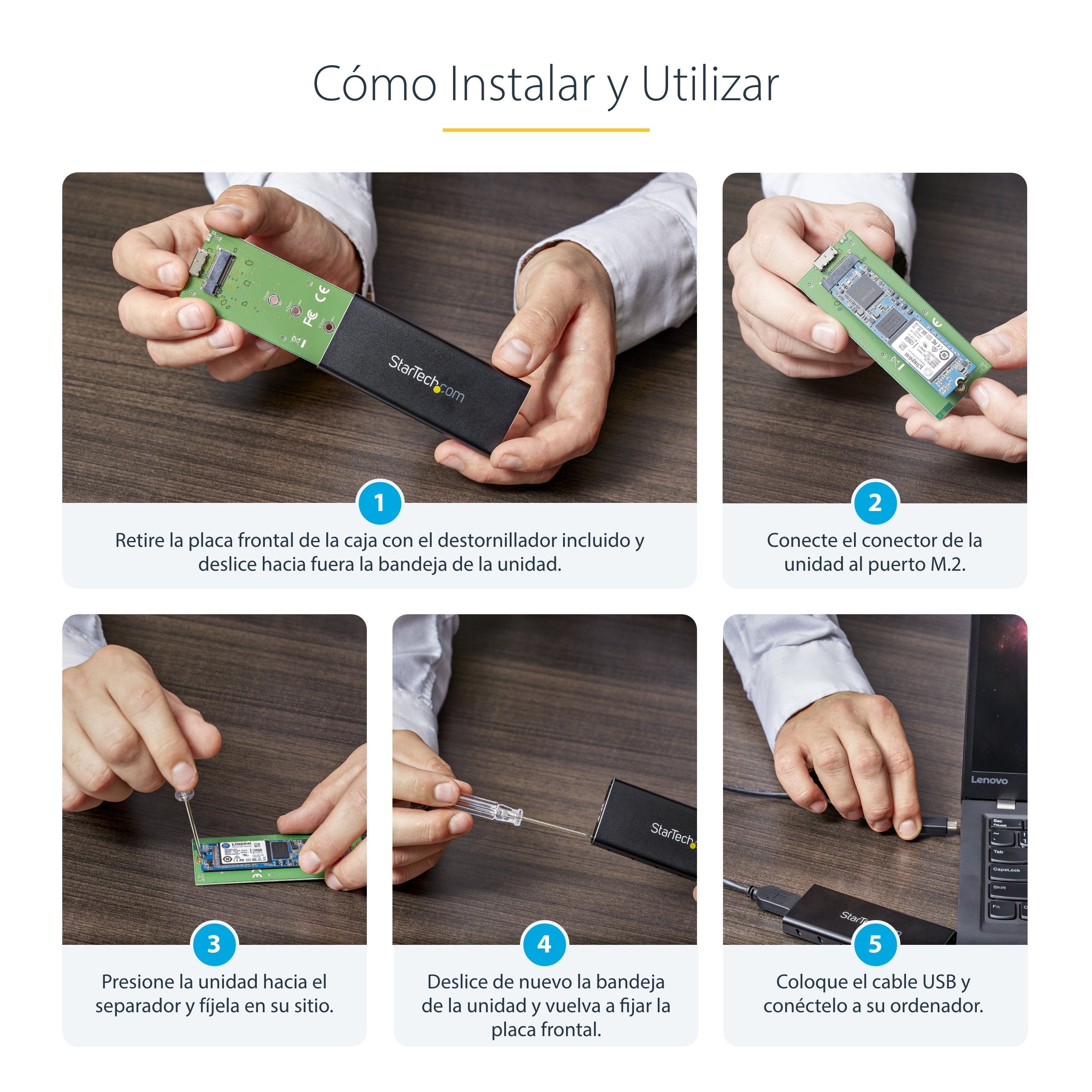 EAN 0065030864435 - StarTech.com SM21BMU31C3 caja para disco duro externo Caja externa para unidad de estado sólido (SSD) Neg imagen 11