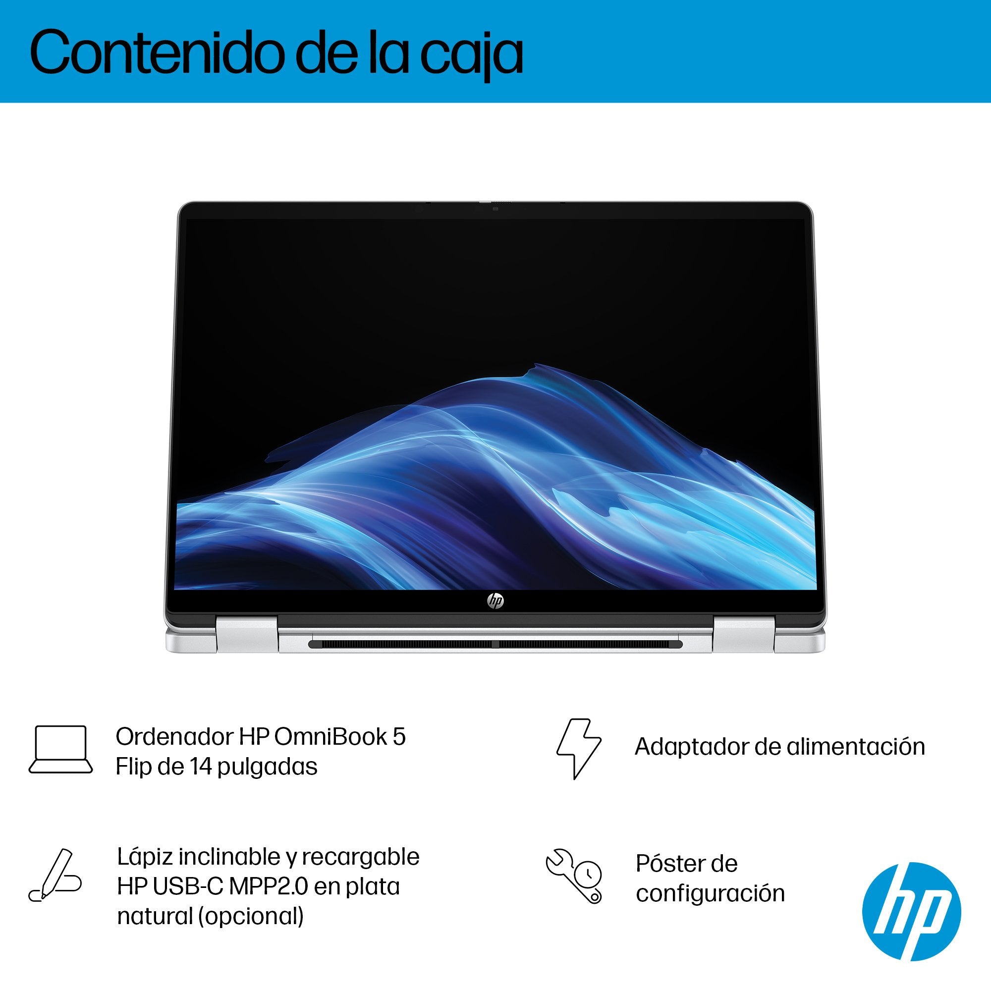EAN 0199251160462 - HP OmniBook 5 Flip 14-fp0019ns Intel® Core™ i5 i5-1334U Híbrido (2-en-1) 35,6 cm (14") Pantalla táctil 2K imagen 5