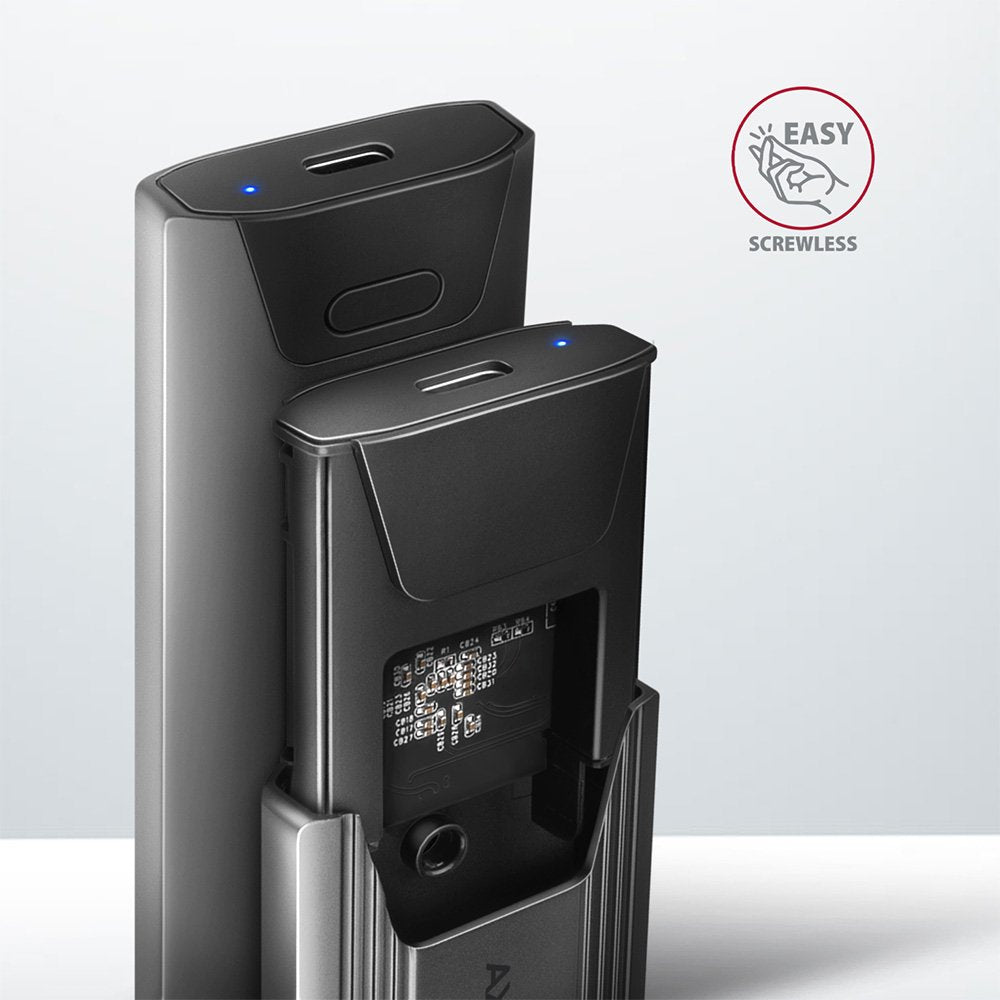 Axagon Eem2-Gtsa Caja Para Disco Duro Externo Caja Externa Para Unidad De Estado Sólido (Ssd) Gris M.2