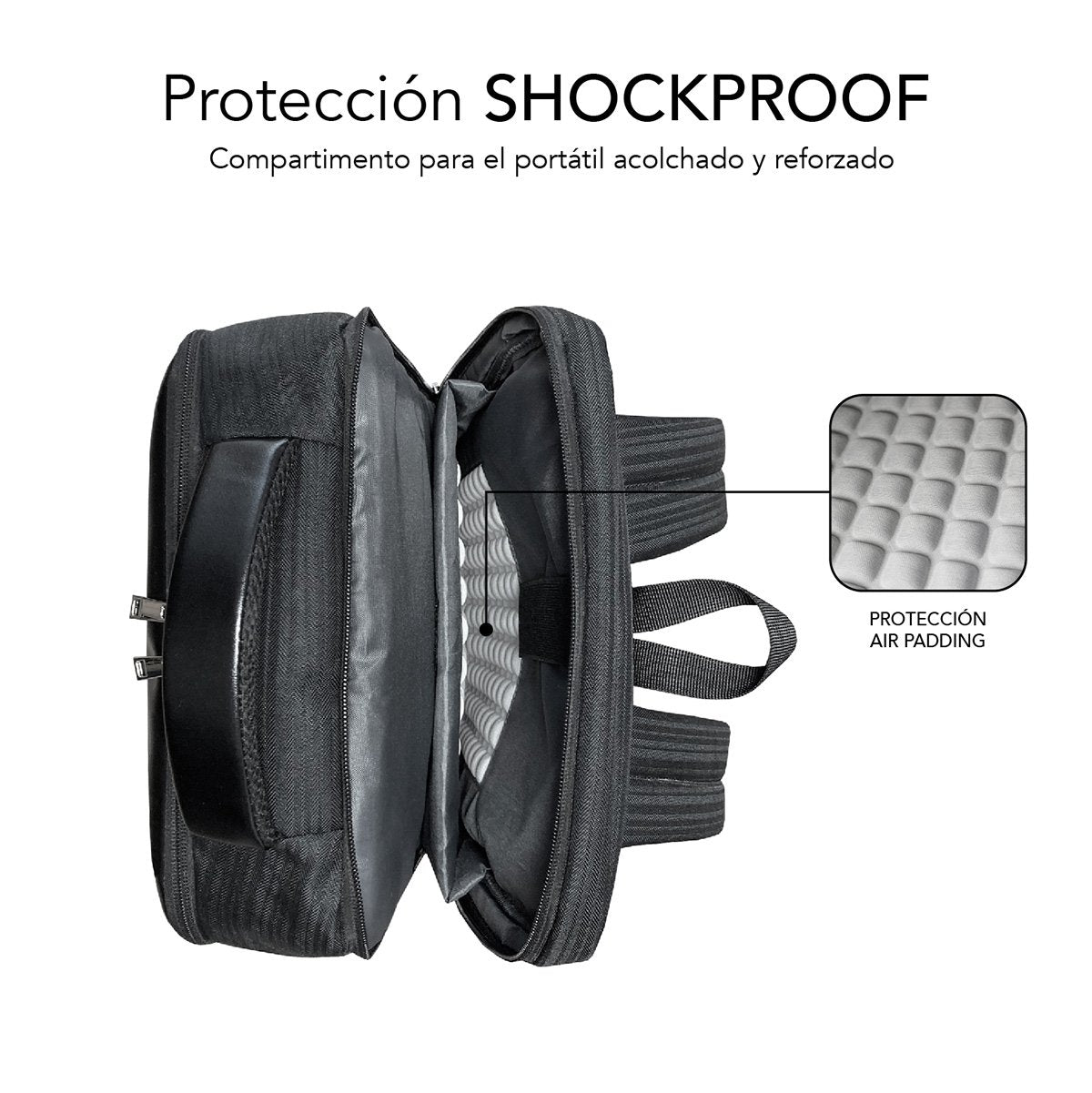 EAN 8436586742126 - SUBBLIM MOCHILA BUSINESS V2 AP 16'' NEGRO 40,6 cm (16") imagen 5