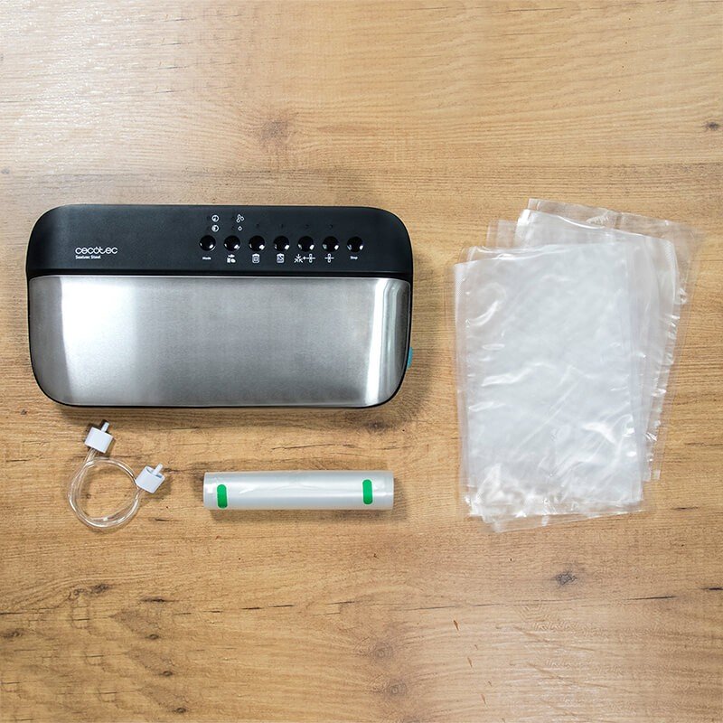 Cecotec 04070 Sellador Al Vacío 0,9 Mbar Negro, Gris