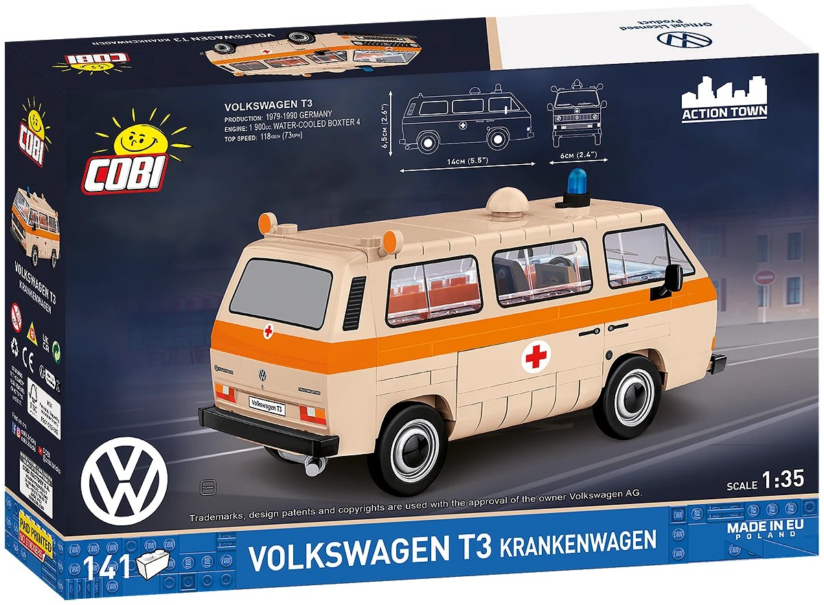 Cobi Volkswagen T3 Krankenwagen (Massstab 1:35) Cobi-24636