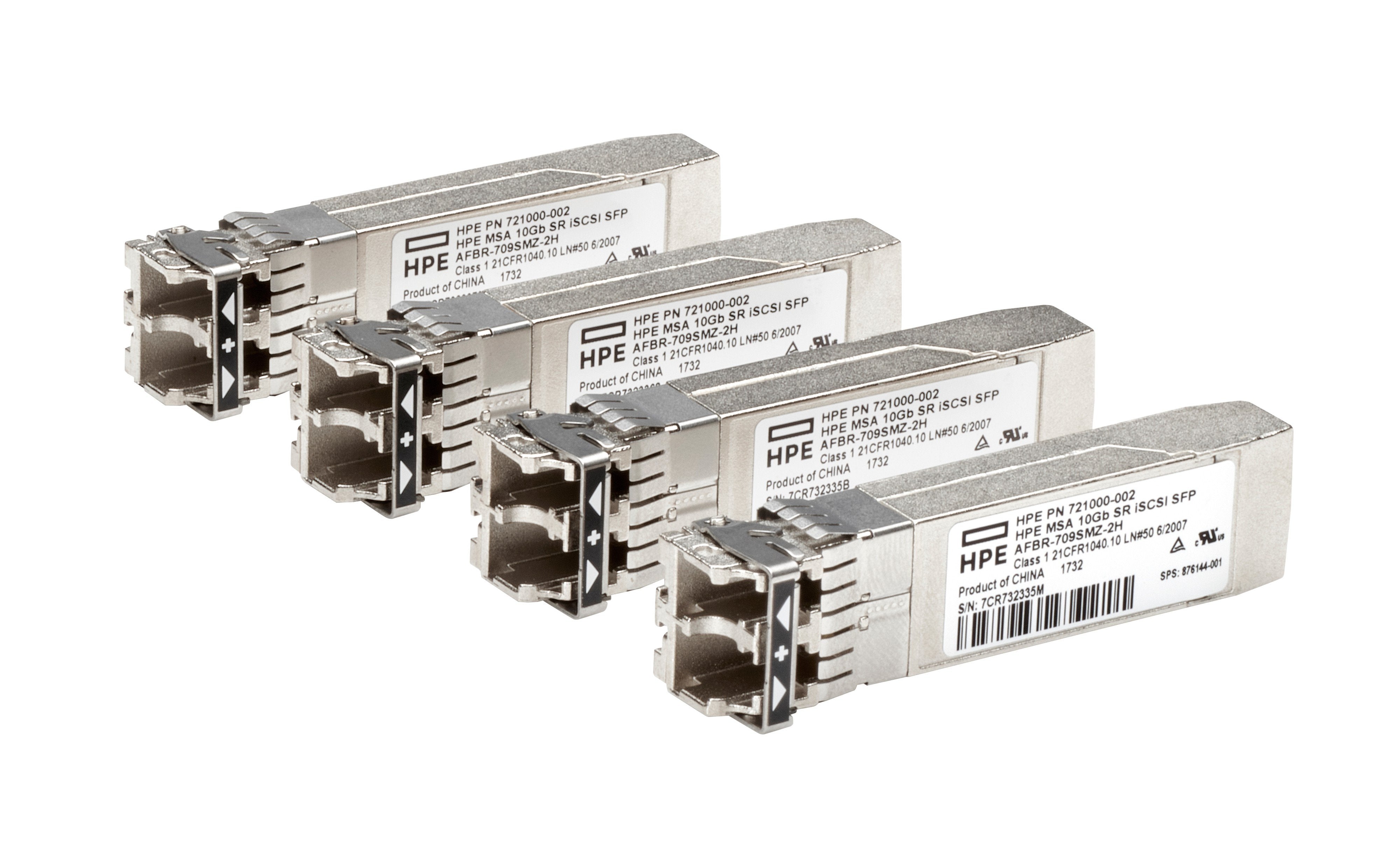 Hewlett Packard Enterprise Msa 10gb Short Range Iscsi Sfp+ 4-Pack Red Modulo Transceptor Fibra Óptica 10000 Mbit/S Sfp+ 850 Nm