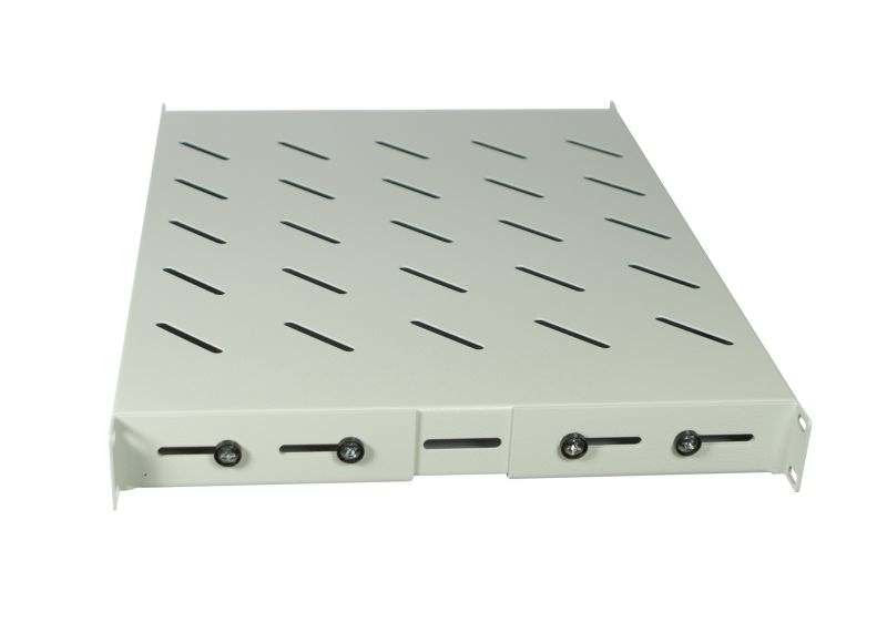 Allnet 19\"Zbh. Fachboden Fem, Para 1200mm Schrank Tiefe, 1he, Lichtgris, T950-1050mm