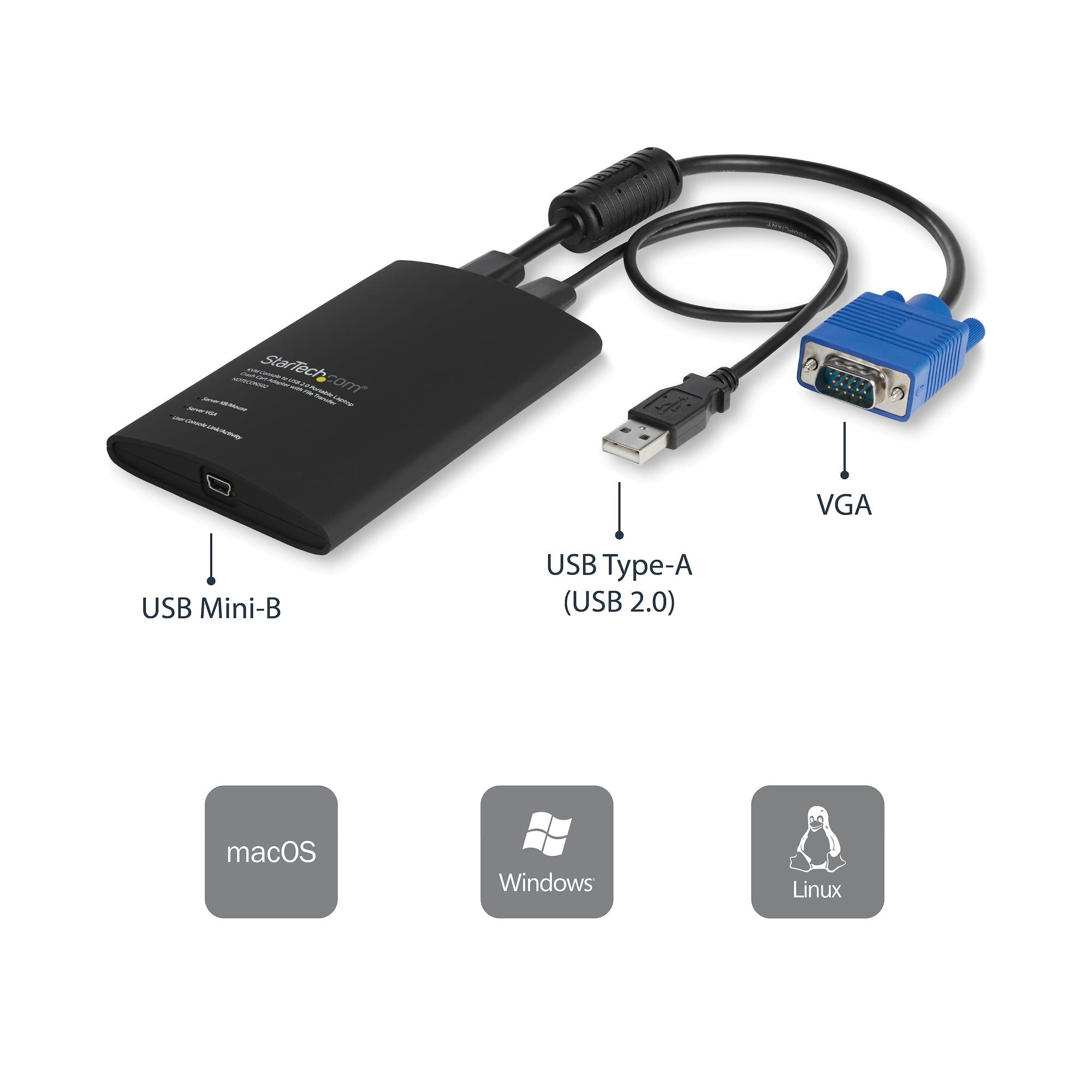 EAN 0065030854382 - StarTech.com NOTECONS02 interruptor KVM Negro imagen 7