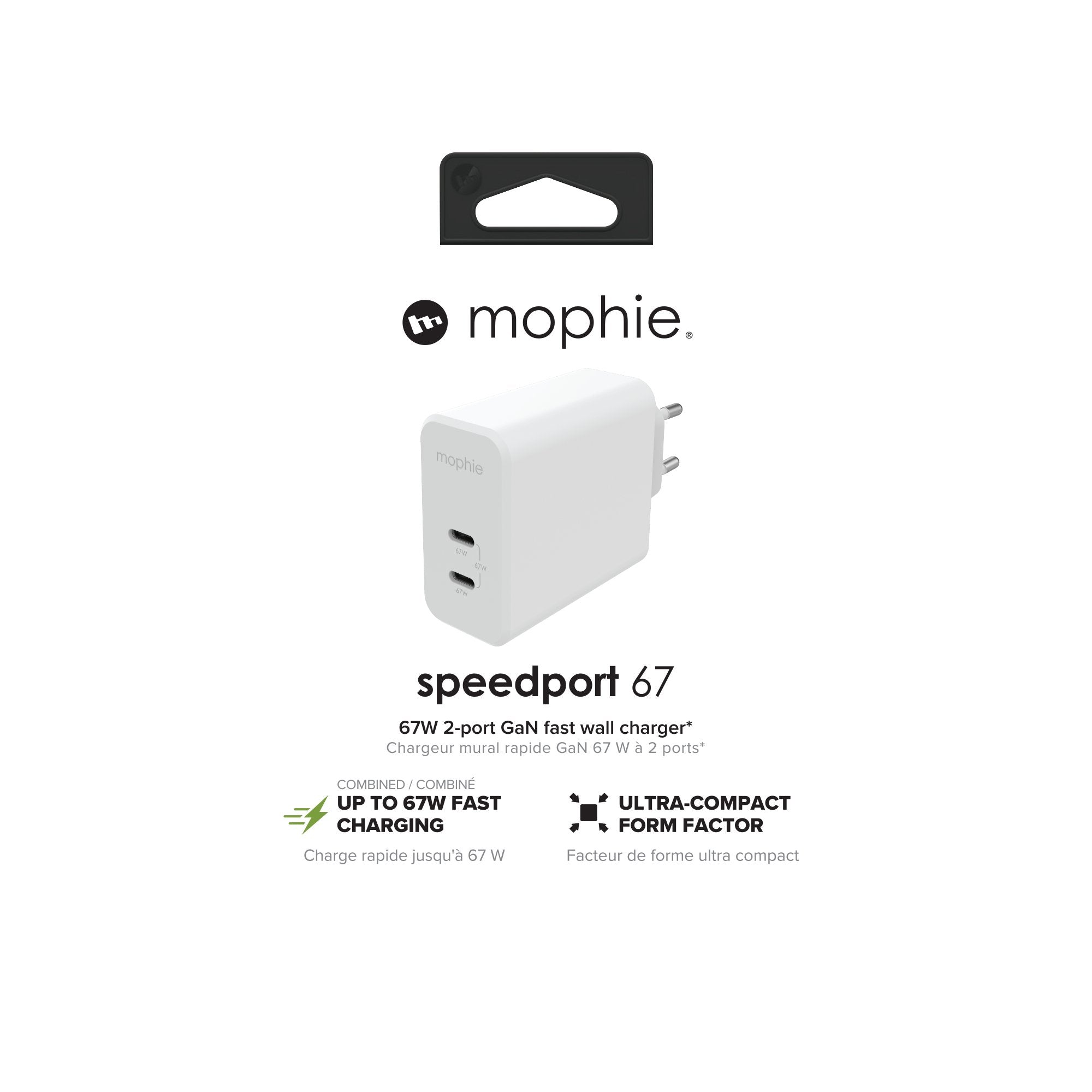 Mophie 409909304 Cargador De Dispositivo Móvil Blanco Interior