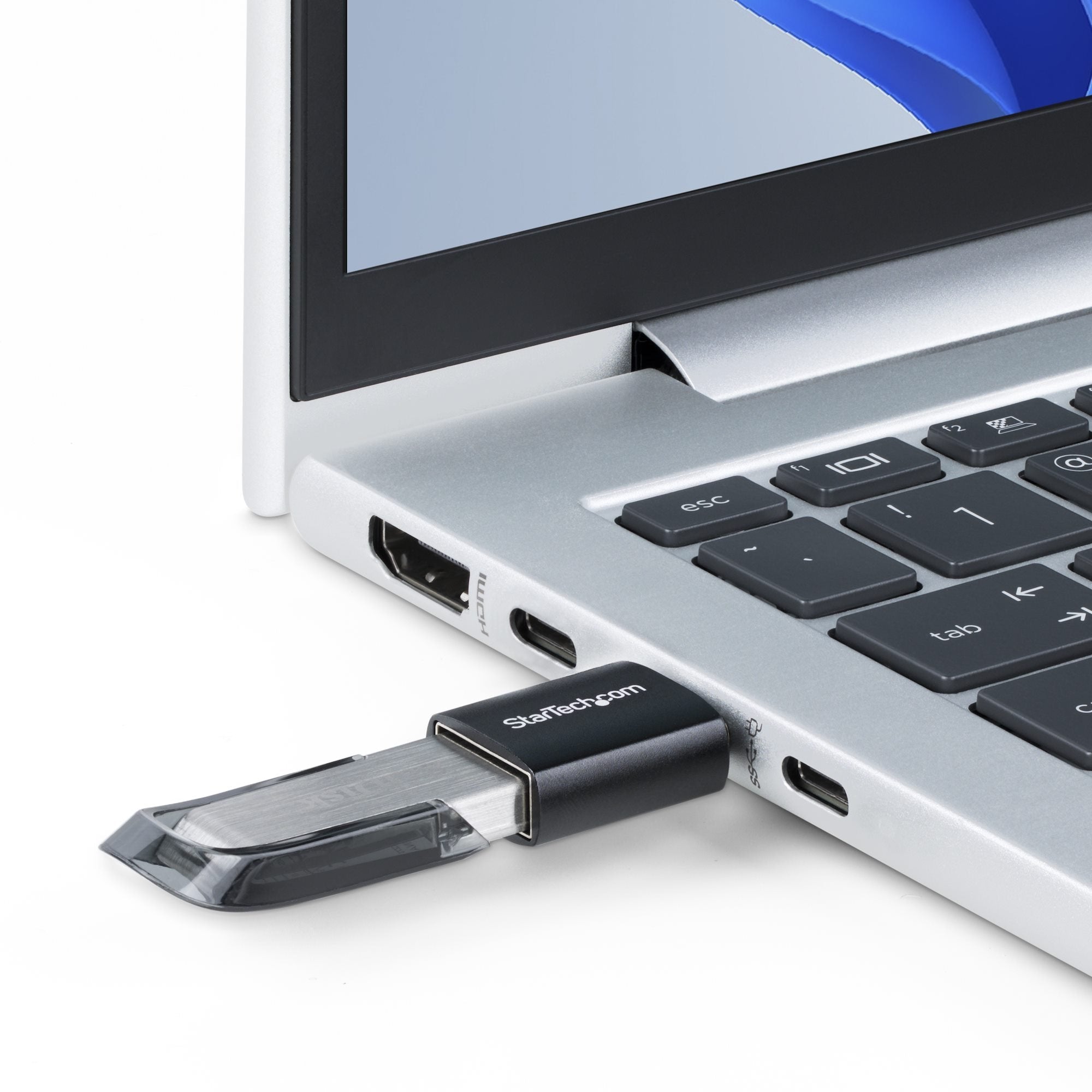 Adaptador Startech.Com Usb-C To Usb-A , Usb 5gbps, Compact Usb-C Male To Usb-A Female Adaptador, Durable Metal Housing, M/F -