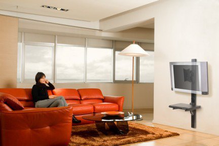 Soporte Pared Omb Lunar-Genio Orientable Verti.+-20º Giro 90º Vesa 200x200 Aprox. 10-50 Soporte Inf. Regulable Para Dvd ,Ordenador, Color Negr