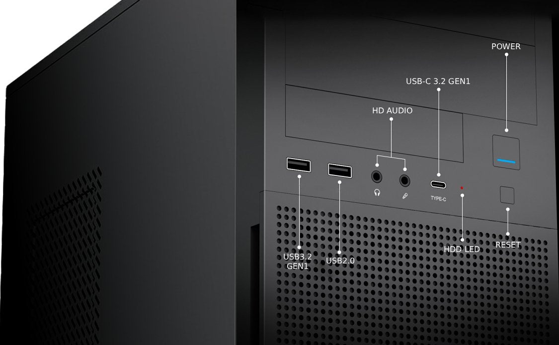 Coolbox Caja Atx A780 Usb-C 3.2 Gen1 Fte.500w Force Br-500 80+Bronce