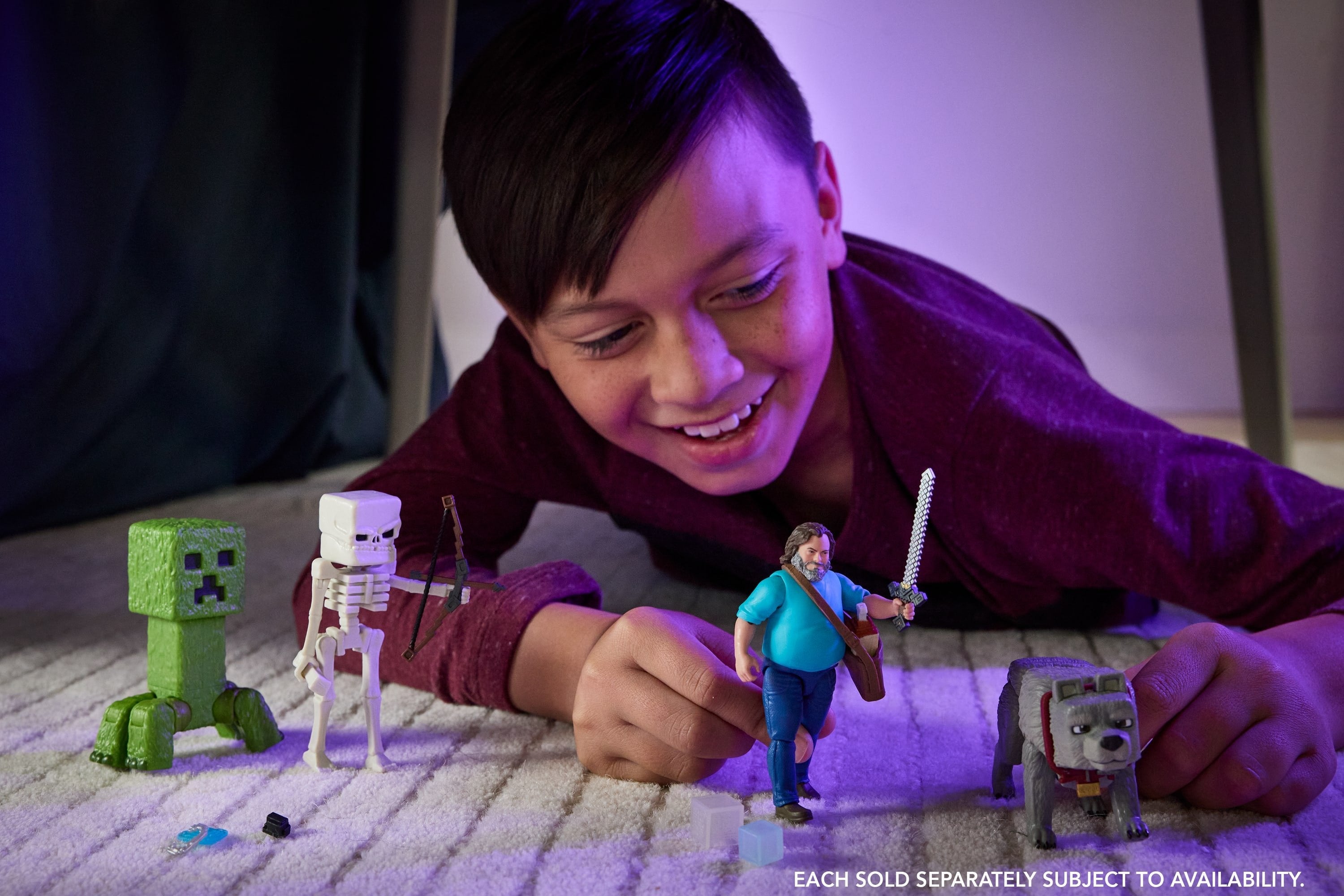 Mattel Minecraft Movie Wolf Action Figura Y Accesorios, Juego De Juego Conjunto Con Figura De 10 Cm Jfr59