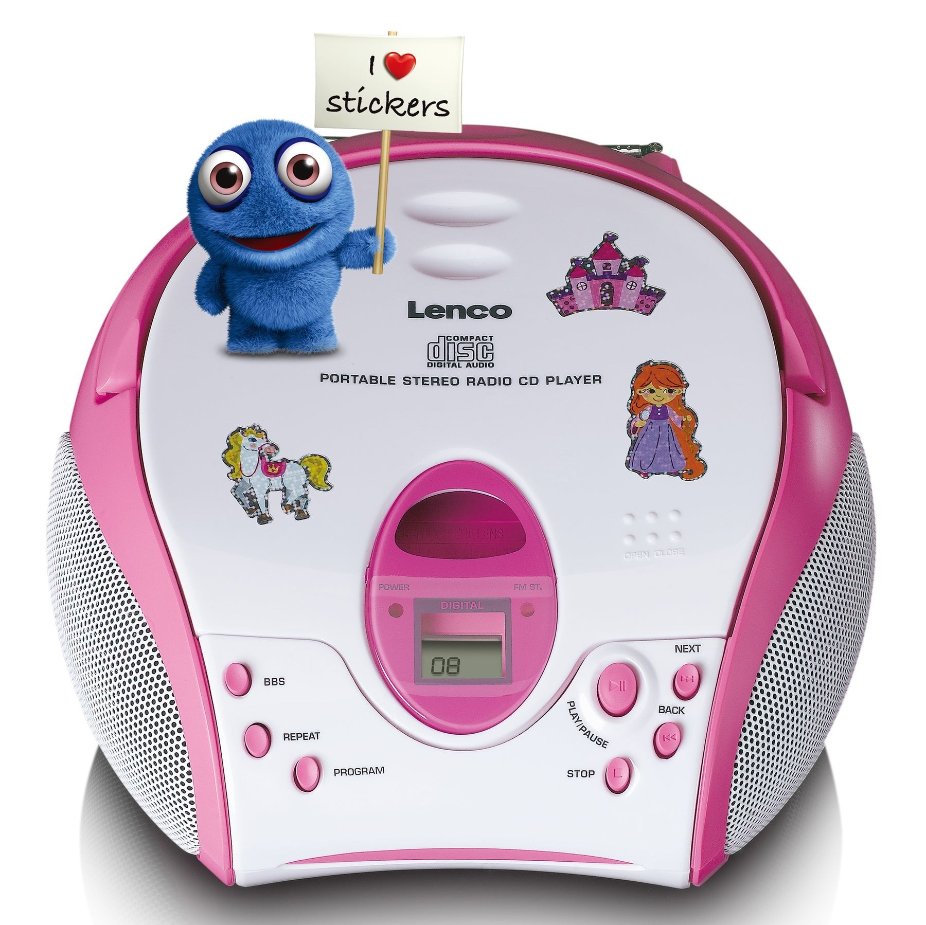EAN 8711902044949 - Lenco SCD-24PK kids Portátil Rosa, Blanco imagen 4