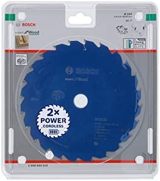 Hoja De Sierra Circular Bosch Professional Expert Para Madera, Ø 184 Mm, Diámetro 24z De 20 Mm, Para Sierras Circulares Portátiles Con Batería 2608644510