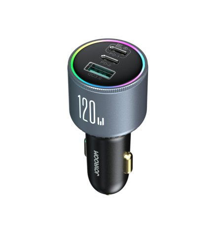 Ladowarka Samochodowa Joyroom Jr-Ccn07 120w 2xusb-C Usb-A + Kabel Usb-C 100w - Ciemnoszara