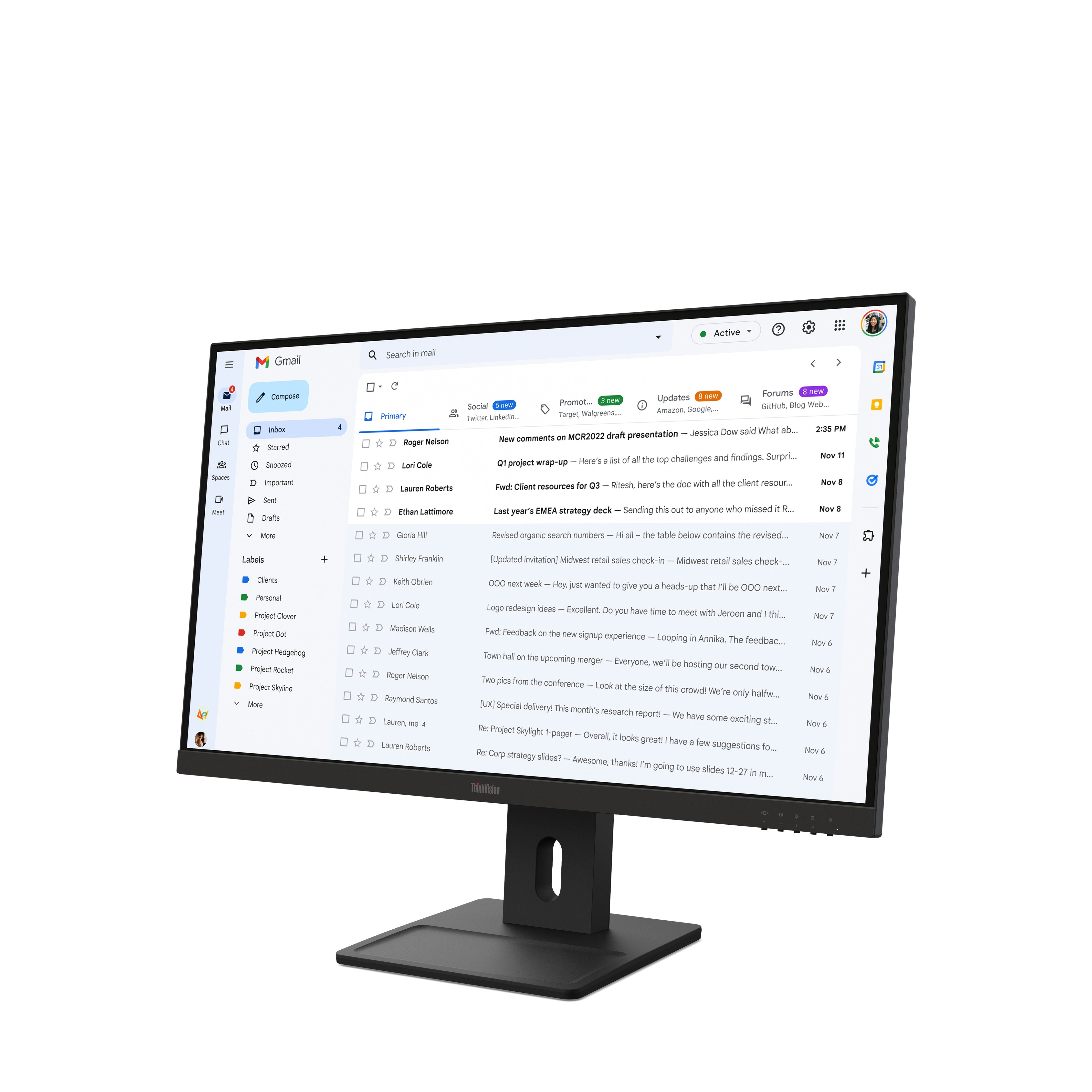 EAN 0198157546882 - Lenovo ThinkVision E27-40 pantalla para PC 68,6 cm (27") 1920 x 1080 Pixeles Full HD LCD Negro imagen 3