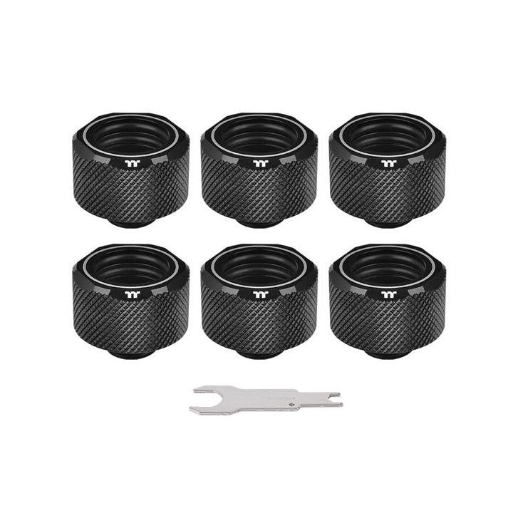 Thermaltake Pacific C-Pro G1 / 4 Petg Tube 16mm Od Compression - Negro, Conexión Negra, 6 Piezas