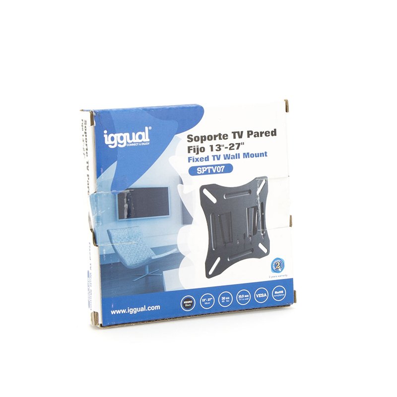 Iggual Soporte Pared Fijo Tv Y Monitor 13-27" 30kg Vesa 75x75mm /100x100mm