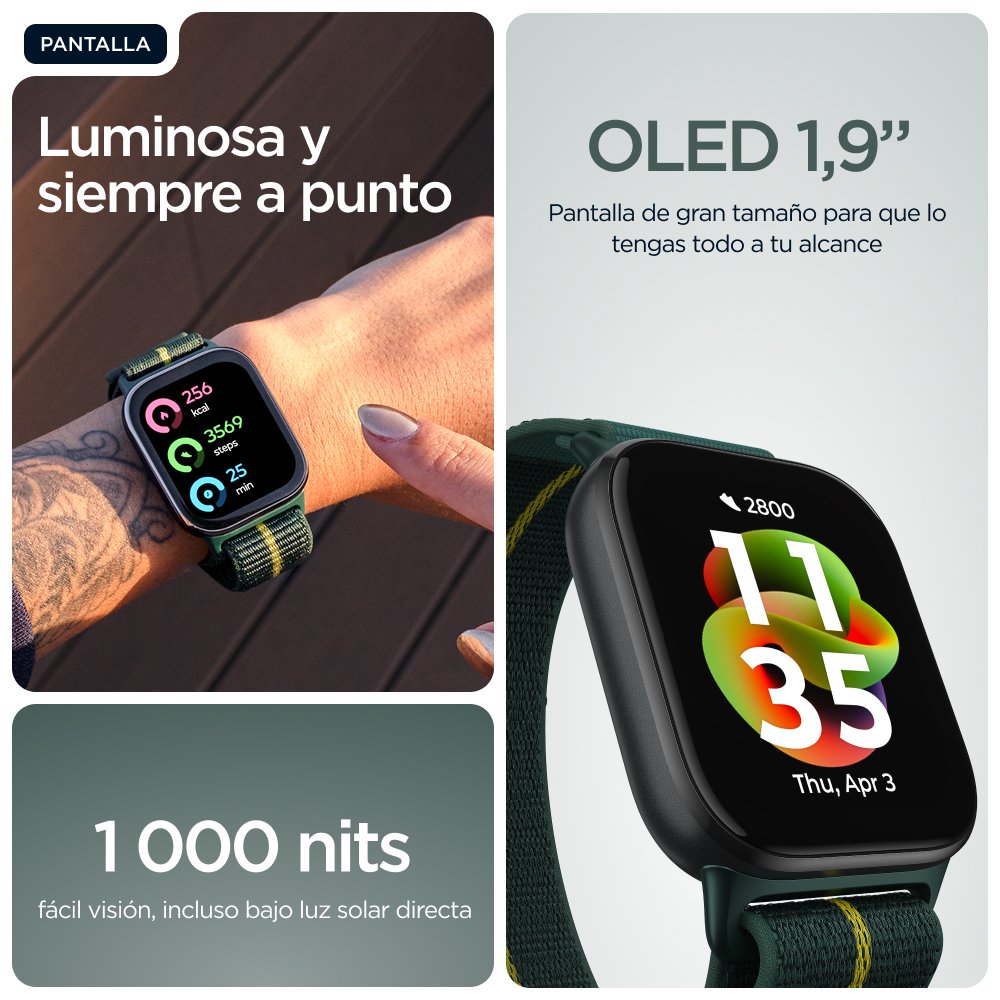 EAN 0840023294563 - Motorola moto watch fit 4,83 cm (1.9") OLED 44.5 mm Digital Pantalla táctil Verde, Gris GPS (satélite) imagen 7