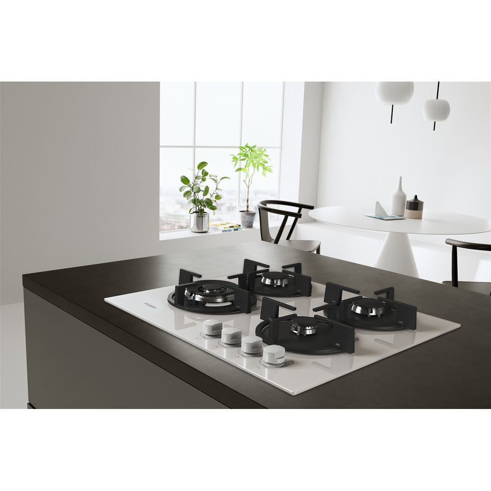 EAN 8003437605567 - Whirlpool AKT 625/WH Negro, Blanco Integrado 60 cm Encimera de gas 4 zona(s) imagen 8