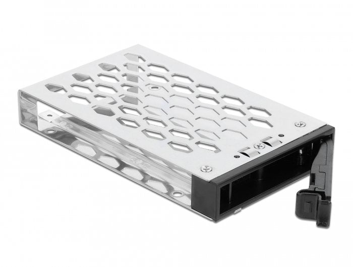 Delock 47235 Panel Bahía Disco Duro 13,3 Cm (5.25") Bandeja Para Disco Duro Negro, Bastidor De Instalación Negro, 13,3 Cm (5.25"), Bandeja Para Disco Duro, Nvme, 2.5", Negro, Aluminio