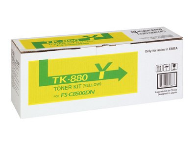 EAN 0632983017043 - KYOCERA TK-880Y cartucho de tóner 1 pieza(s) Original Amarillo imagen 2