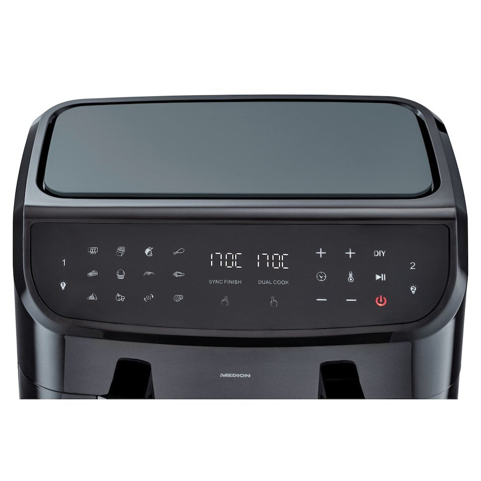 Freidora Medion Doppel Life P20 Md11760 Xxl (Negro, 2.600 Watt, 2 Körbe Je 4,35 Liter) 50077281