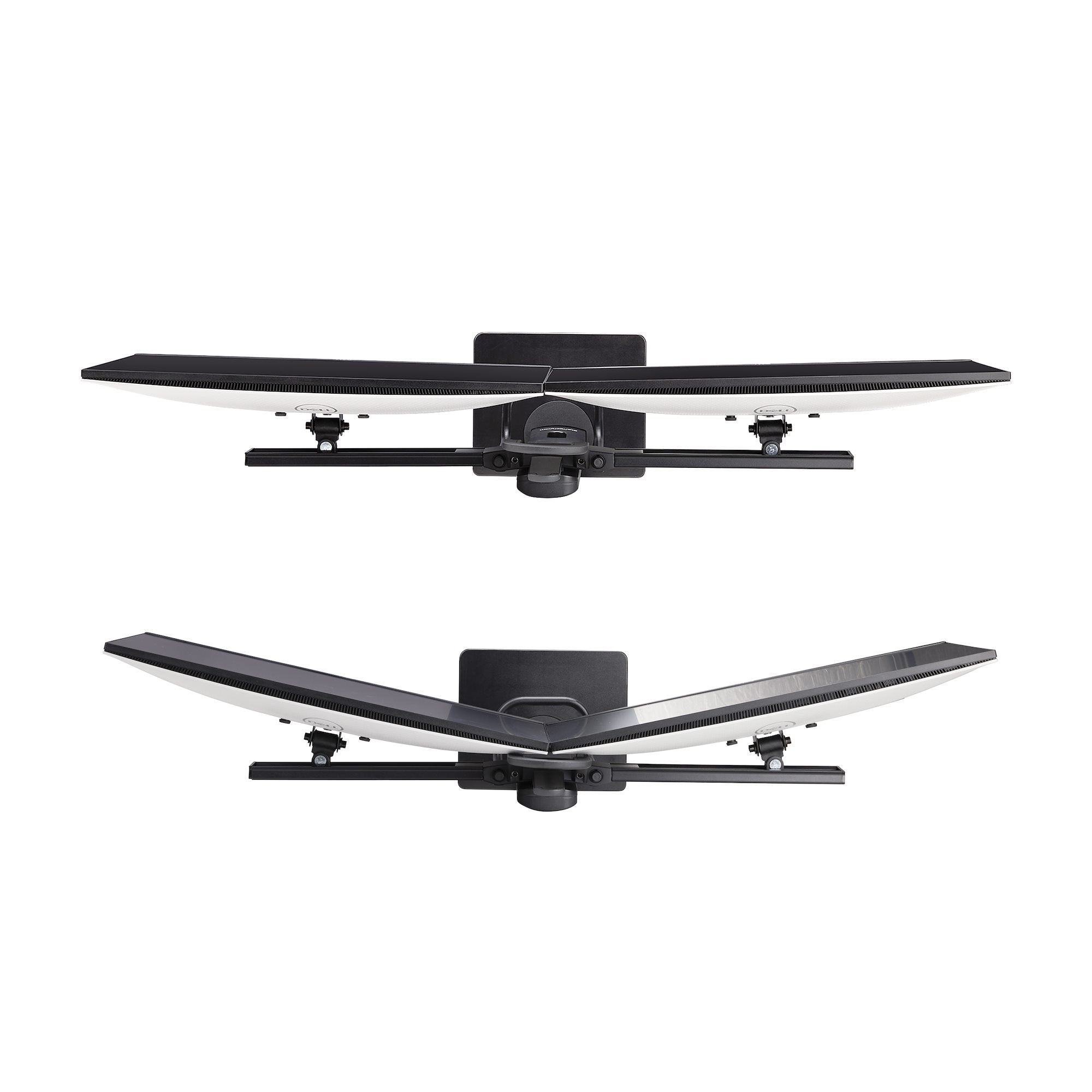 Startech.Com Crossbar Dual Monitor Desk Stand, Double 27inch Screens/Vesa Aufstellung - Für 2 Monitore - Negro