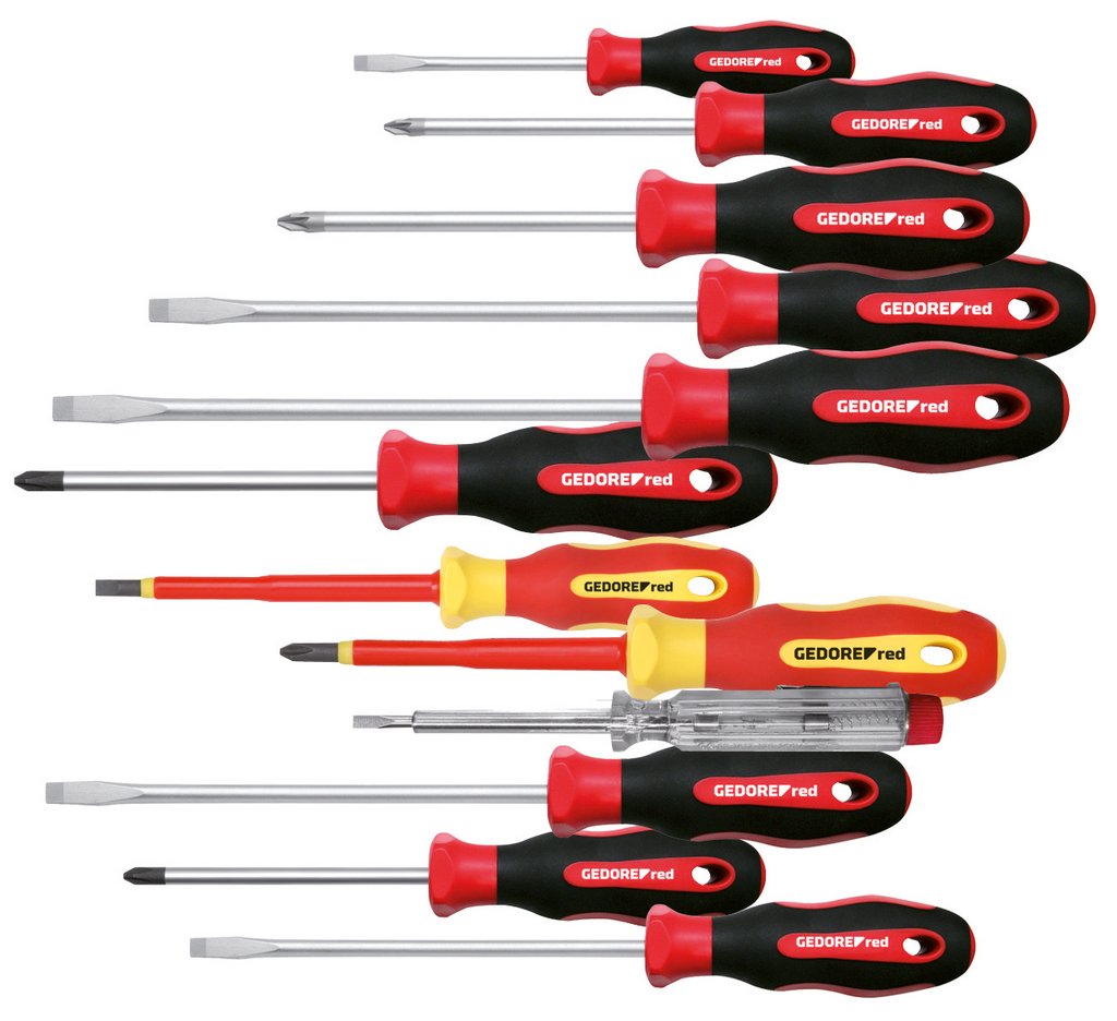 Gedore Kit De Destornilladores 2c Rojo Xxl, 12 Piezas