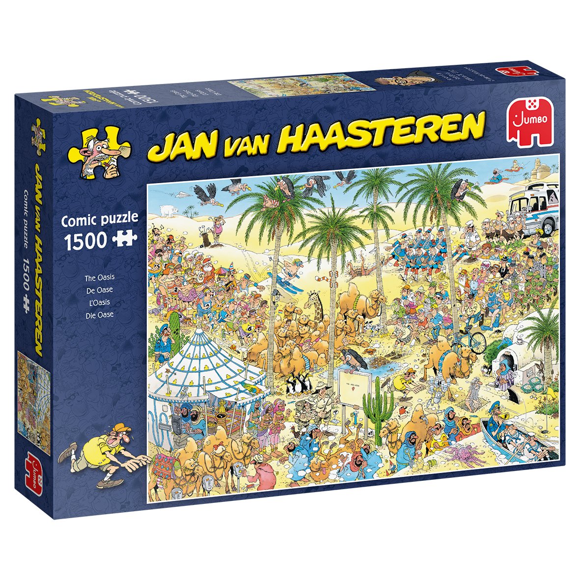 EAN 8710126190593 - Jan van Haasteren The Oasis 1500pcs Puzzle rompecabezas 1500 pieza(s) Cómics imagen 1