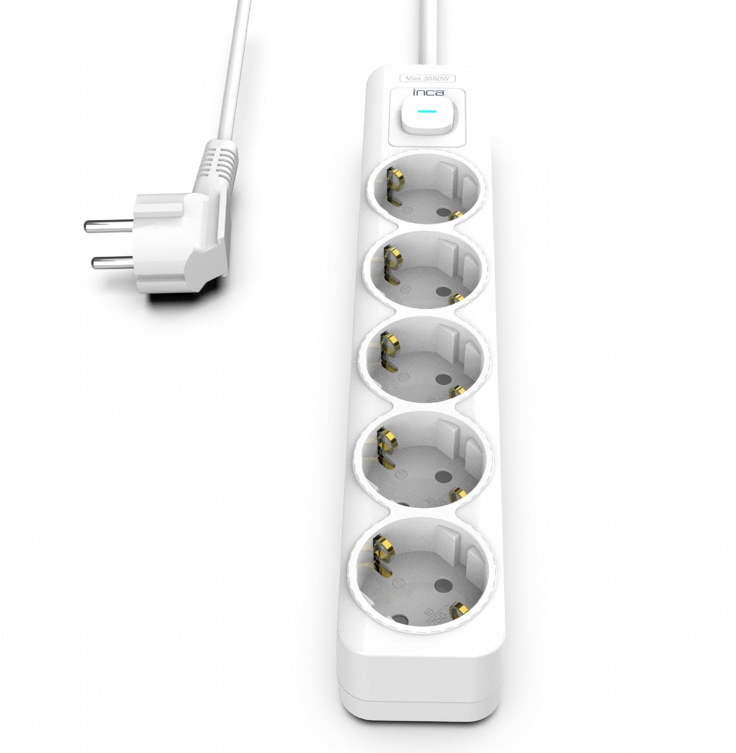 EAN 8681949014161 - Inca IPW-44GB limitador de tensión Blanco 5 salidas AC 230 V 1,5 m imagen 5