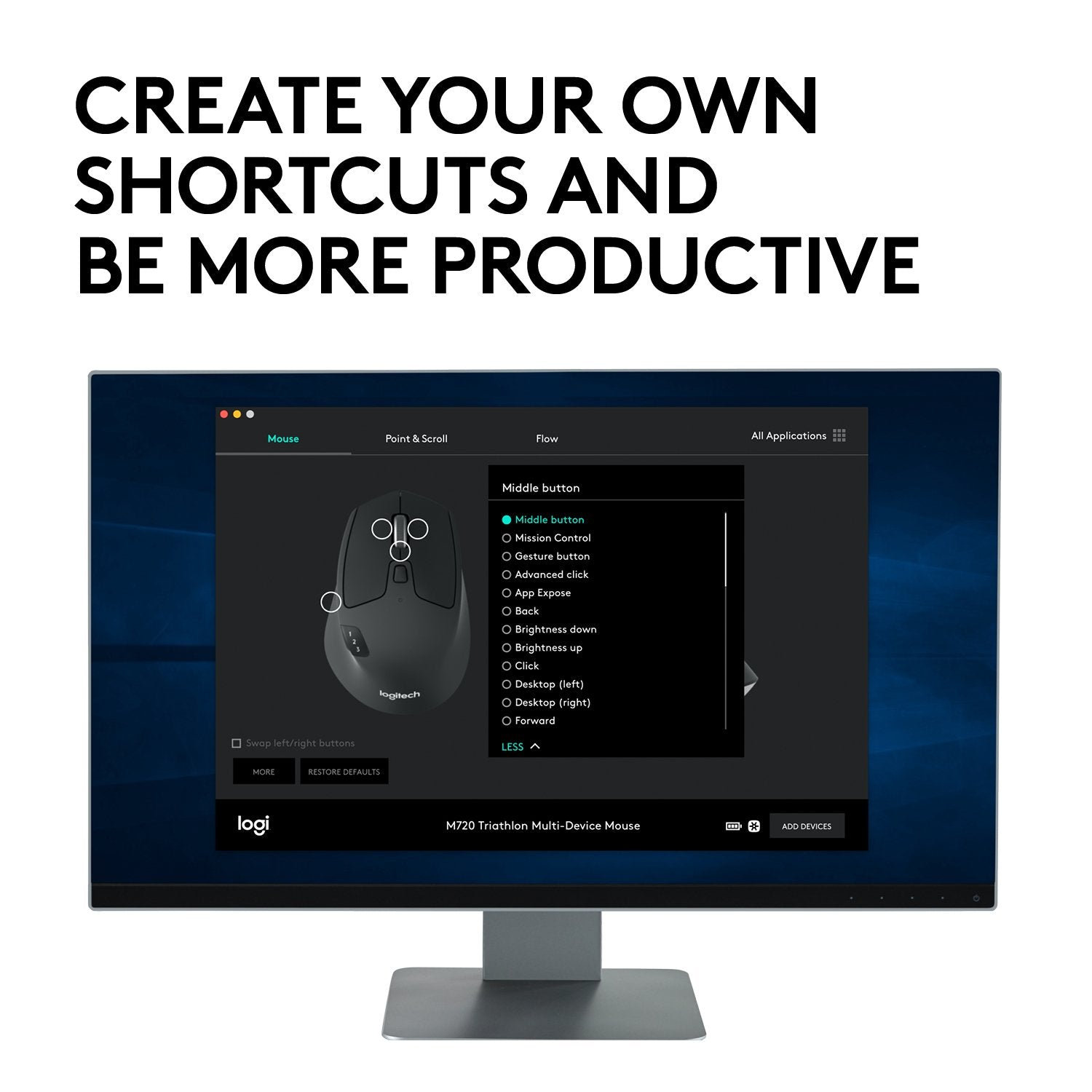 EAN 5099206065086 - Logitech 910-004791 ratón Oficina mano derecha RF Wireless + Bluetooth Óptico 1000 DPI imagen 6