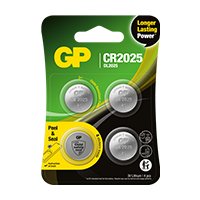 Lithium Coin Cell Cr2025 4-Pack