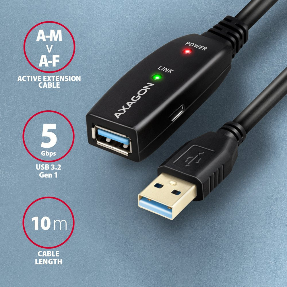 EAN 8595247907257 - Axagon N ADR-310 USB 3.2 Gen 1 A-M -> A-F aktivni prodluovaci repeater kabel cable USB USB 3.2 Gen 1 (3. imagen 3