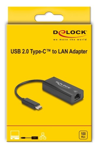 Delock Usb 2.0 Tipo-C Adaptador A 10/100 Mbps Lan