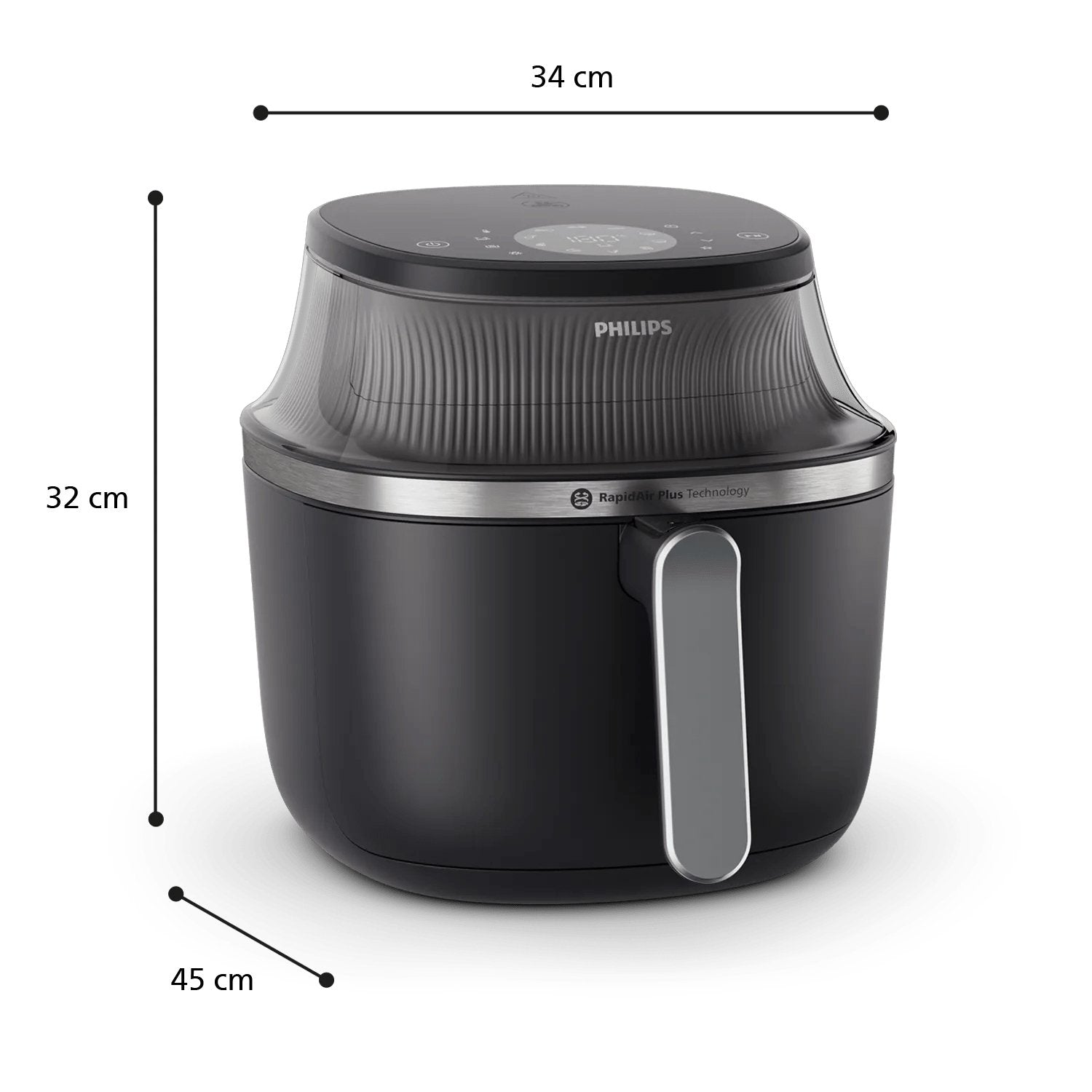 Philips Airfryer 3000 Series Na341/00, 7.2l Black Eu