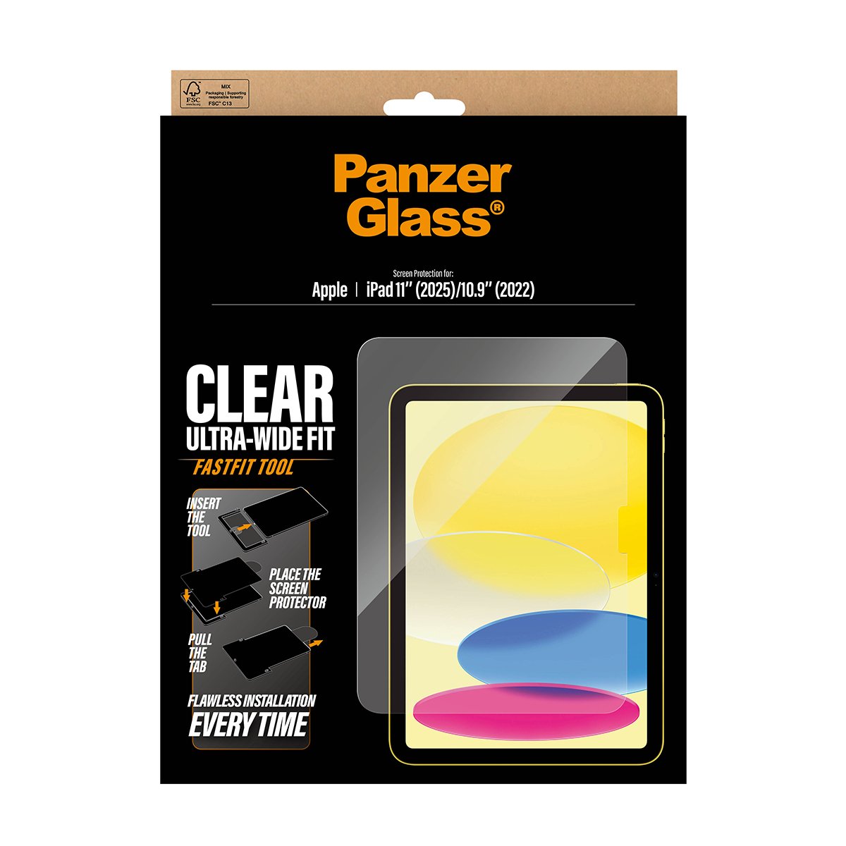 EAN 5715685031410 - PanzerGlass ® Screen Protector iPad 11" (2025) | 10.9" (2022) | Ultra-Wide Fit w. Fastfit tool Protector imagen 3