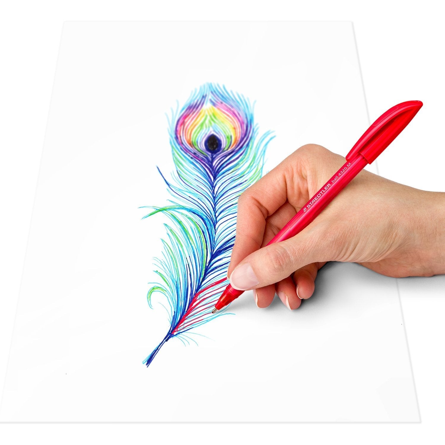 Staedtler Bolígrafo Ball 4320 M 1,0mm Triangular Azul 10u