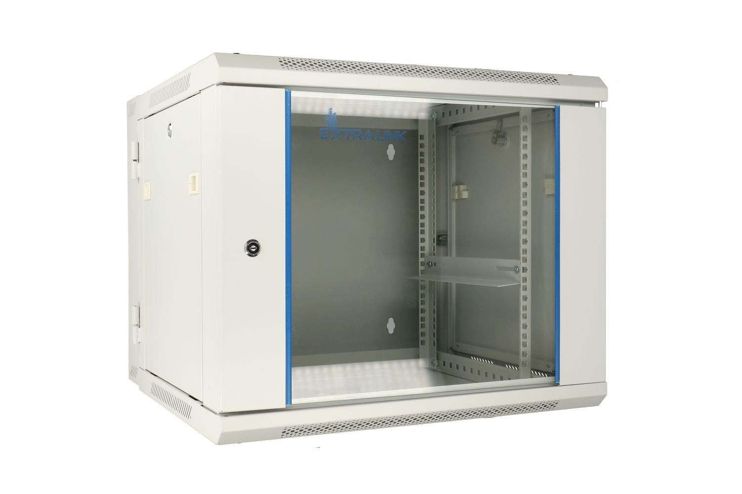Extralink 9u 600x600 Azh Gris Armario Rackmount Montaje En La Pared, Tipo Swing
