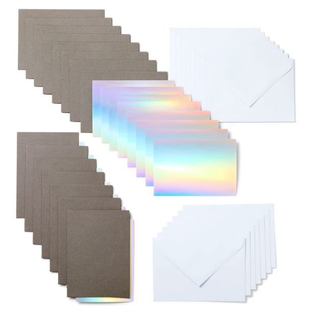 Cricut Insert Cards, Gray/Silver Holographic Tarjeta De Felicitación Estándar 15 Pieza(S)