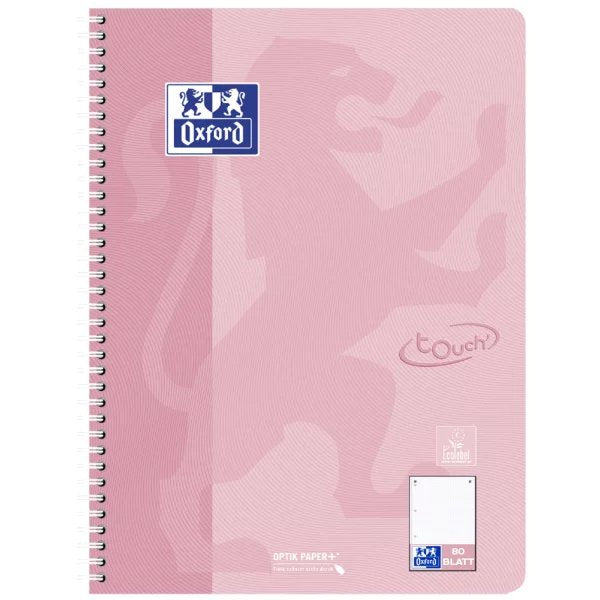 Oxford Touch Bloc Universitario Din A4 Cuadriculado Pastell Flieder, Pastell Azul, Pastell Rosa, Pastell Verde, Pastell Koralle