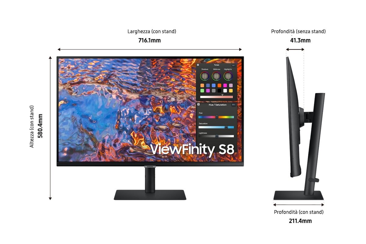 Monitor Profesional Samsung Viewfinity S8 S32b800pxu 32' 4k Negro