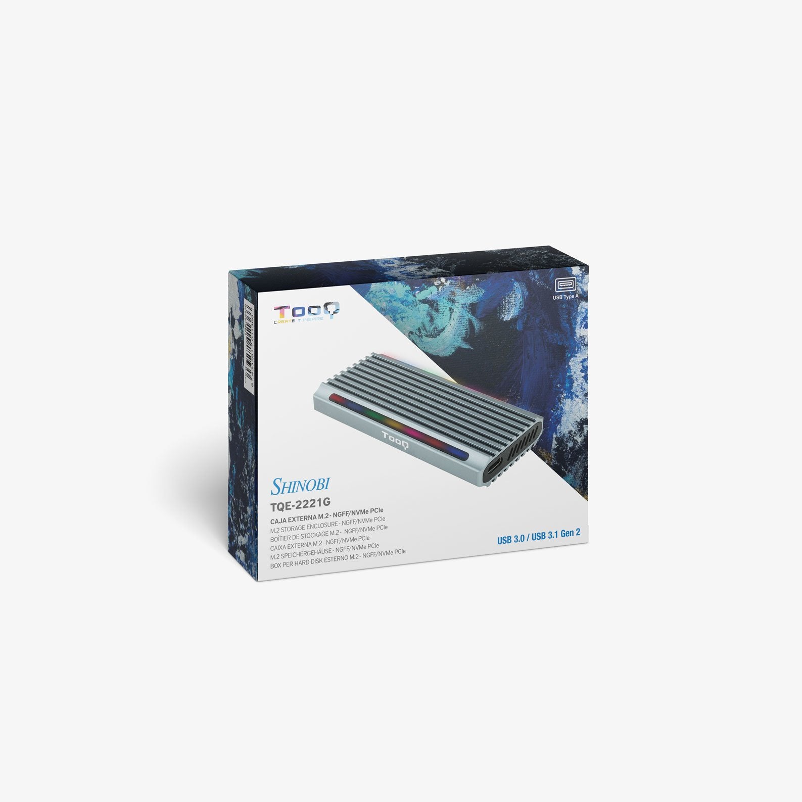 EAN 8433281011366 - TooQ Shinobi Caja externa para unidad de estado sólido (SSD) Gris M.2 imagen 9