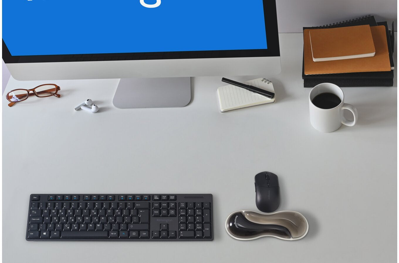 Kensington Slim Duo Gel Descansa Muñecas Gel, Termoplástico De Poliuretano (Tpu) Gris