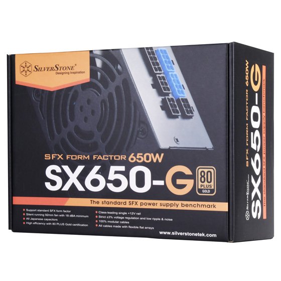 Fuente De Alimentación Silverstone Sst-Sx650-G V1.1 650w Para Pc Negra, 4x Pci