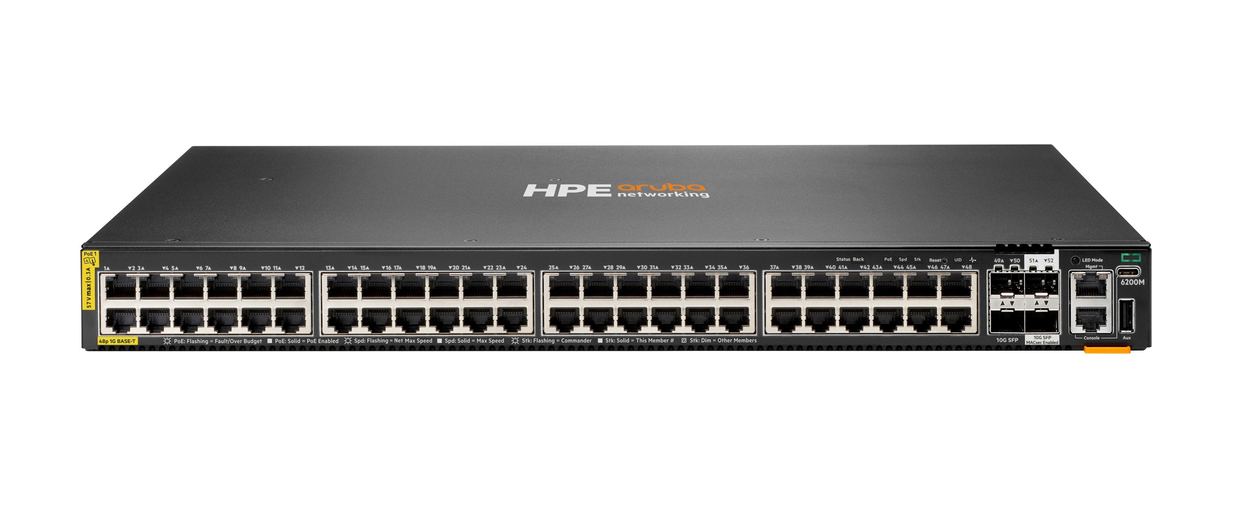 EAN 0190017535036 - HPE Aruba Networking CX 6200M 48G Class4 PoE 4SFP+ Switch imagen 1