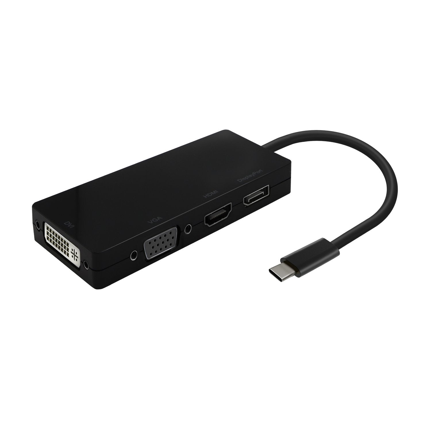 Aisens Conversor Usb-C A Displayport / Dvi / Hdmi / Vga - 15cm - Negro